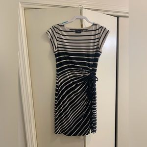 Just Taylor Navy Blue and Cream Dress size 10